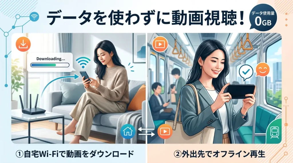 VODの通信量はどれくらい？画質別のギガ目安と節約する5つの方法