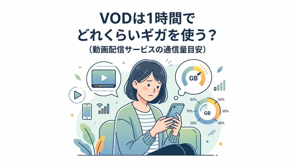 VODの通信量はどれくらい？画質別のギガ目安と節約する5つの方法